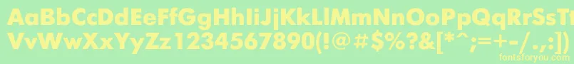 Futuris0 Font – Yellow Fonts on Green Background