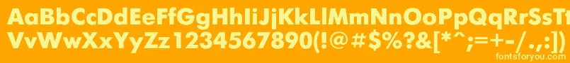 Futuris0 Font – Yellow Fonts on Orange Background