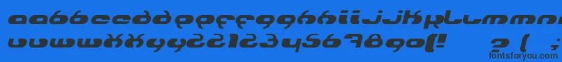 Шрифт HydroItalic – чёрные шрифты на синем фоне