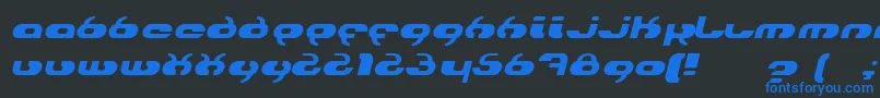 HydroItalic Font – Blue Fonts on Black Background