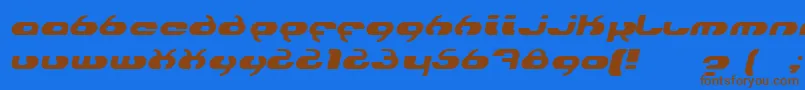 Шрифт HydroItalic – коричневые шрифты на синем фоне