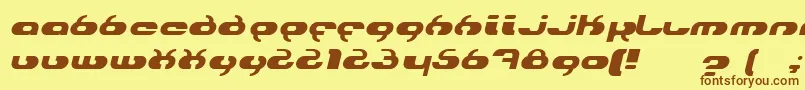 Czcionka HydroItalic – brązowe czcionki na żółtym tle