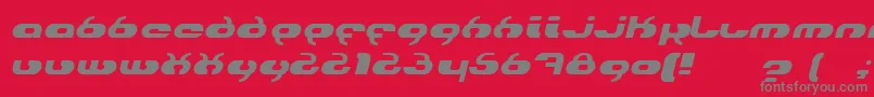 フォントHydroItalic – 赤い背景に灰色の文字