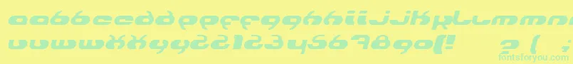 HydroItalic Font – Green Fonts on Yellow Background