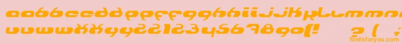 HydroItalic Font – Orange Fonts on Pink Background