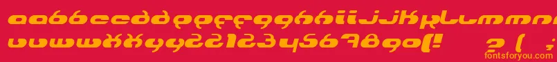 Шрифт HydroItalic – оранжевые шрифты на красном фоне