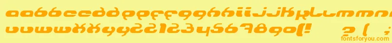 HydroItalic Font – Orange Fonts on Yellow Background