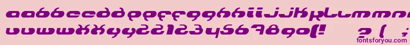 HydroItalic Font – Purple Fonts on Pink Background