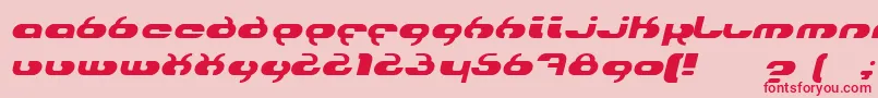 Fonte HydroItalic – fontes vermelhas em um fundo rosa