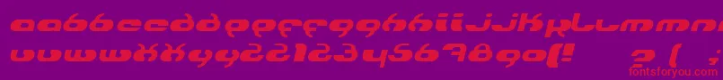 Czcionka HydroItalic – czerwone czcionki na fioletowym tle