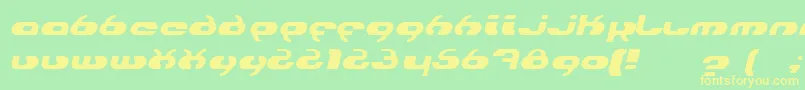 HydroItalic Font – Yellow Fonts on Green Background