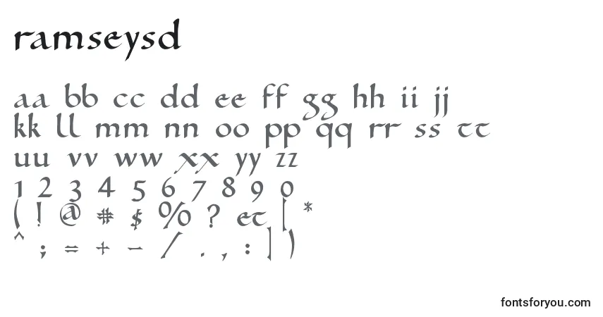 RamseySdフォント–アルファベット、数字、特殊文字