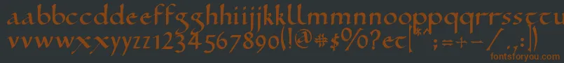 RamseySd Font – Brown Fonts on Black Background