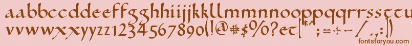RamseySd Font – Brown Fonts on Pink Background