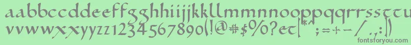 RamseySd-Schriftart – Graue Schriften auf grünem Hintergrund