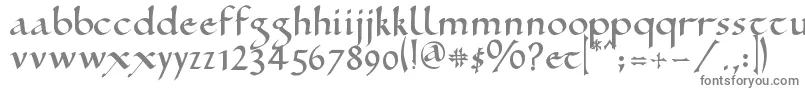 フォントRamseySd – 白い背景に灰色の文字