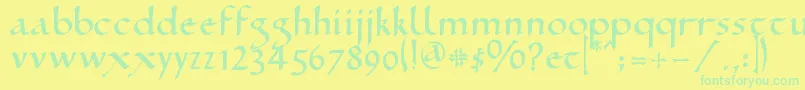 RamseySd Font – Green Fonts on Yellow Background