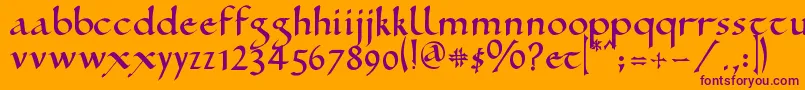RamseySd Font – Purple Fonts on Orange Background