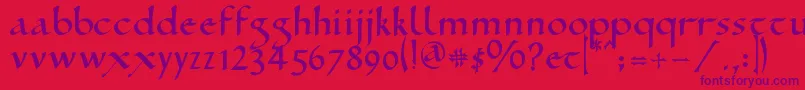 RamseySd Font – Purple Fonts on Red Background