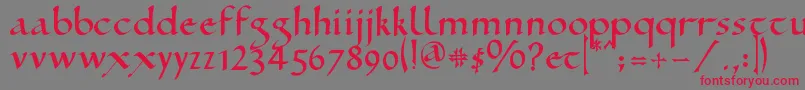 RamseySd Font – Red Fonts on Gray Background