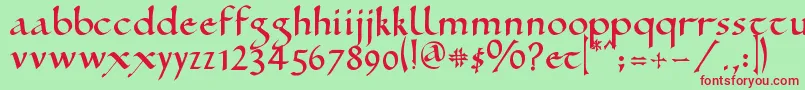 RamseySd Font – Red Fonts on Green Background