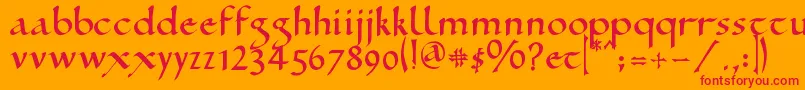 RamseySd Font – Red Fonts on Orange Background