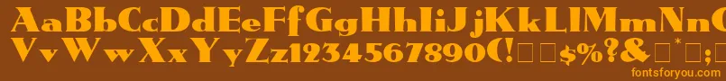 TatioDisplaySsi Font – Orange Fonts on Brown Background