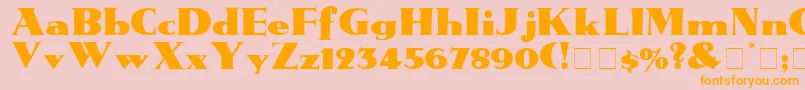 TatioDisplaySsi Font – Orange Fonts on Pink Background