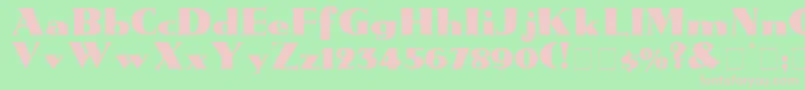 TatioDisplaySsi Font – Pink Fonts on Green Background