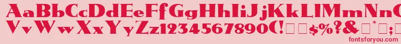 TatioDisplaySsi Font – Red Fonts on Pink Background