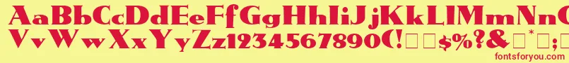 TatioDisplaySsi Font – Red Fonts on Yellow Background