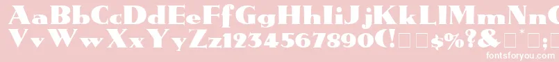 TatioDisplaySsi Font – White Fonts on Pink Background