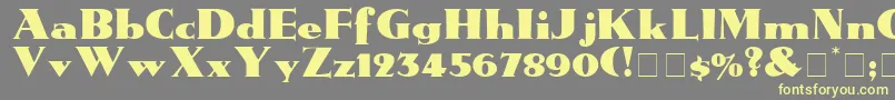 TatioDisplaySsi-fontti – keltaiset fontit harmaalla taustalla