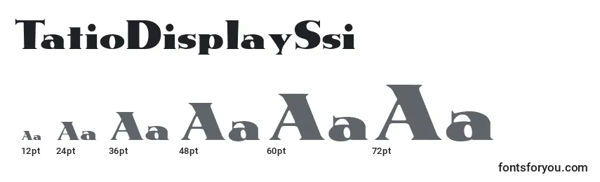 TatioDisplaySsi Font Sizes