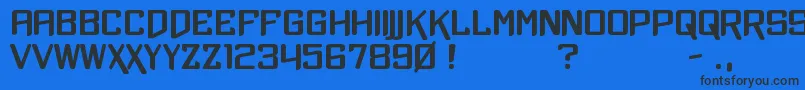 フォントXtrchr – 黒い文字の青い背景