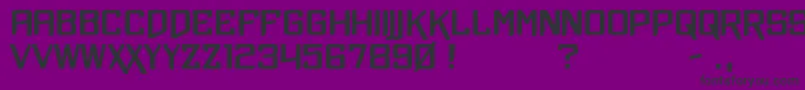 フォントXtrchr – 紫の背景に黒い文字