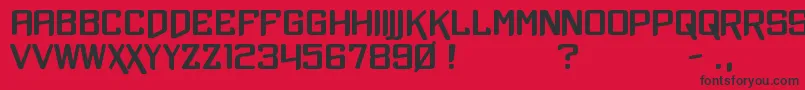 Xtrchr Font – Black Fonts on Red Background