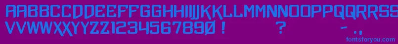 Xtrchr Font – Blue Fonts on Purple Background