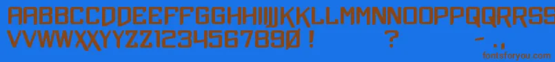 Police Xtrchr – polices brunes sur fond bleu