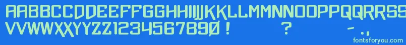 Xtrchr Font – Green Fonts on Blue Background