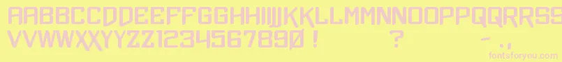 Xtrchr Font – Pink Fonts on Yellow Background