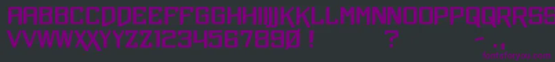 Czcionka Xtrchr – fioletowe czcionki na czarnym tle