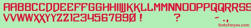 Xtrchr Font – Red Fonts on Green Background