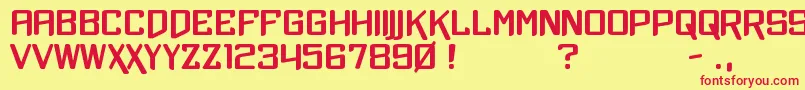 Xtrchr Font – Red Fonts on Yellow Background