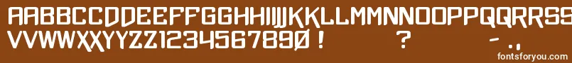 フォントXtrchr – 茶色の背景に白い文字