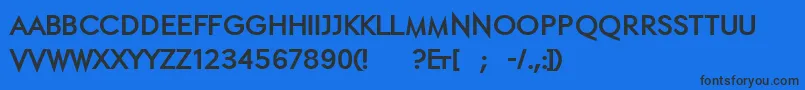 Шрифт Ethblackethon – чёрные шрифты на синем фоне