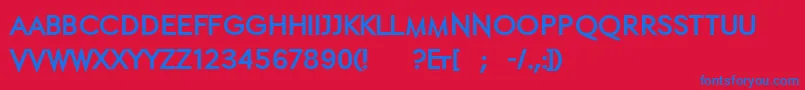 Ethblackethon Font – Blue Fonts on Red Background