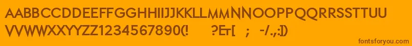 Шрифт Ethblackethon – коричневые шрифты на оранжевом фоне