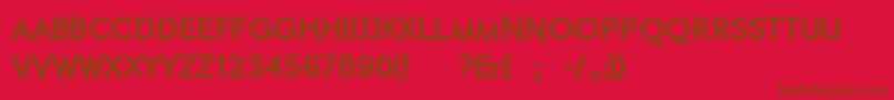 Ethblackethon-Schriftart – Braune Schriften auf rotem Hintergrund