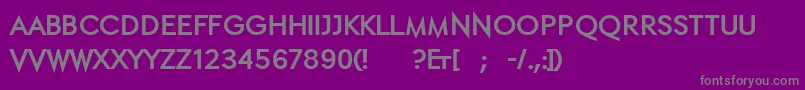 フォントEthblackethon – 紫の背景に灰色の文字